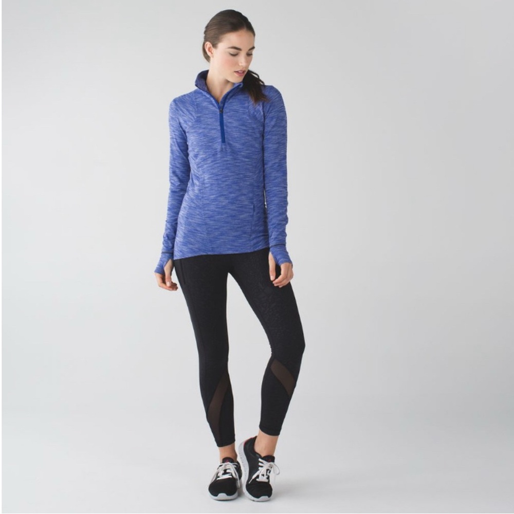 Lululemon Kanto Catch Me 1/2 Zip in Heathered Sapphire Blue Size 6 - Picture 16 of 16